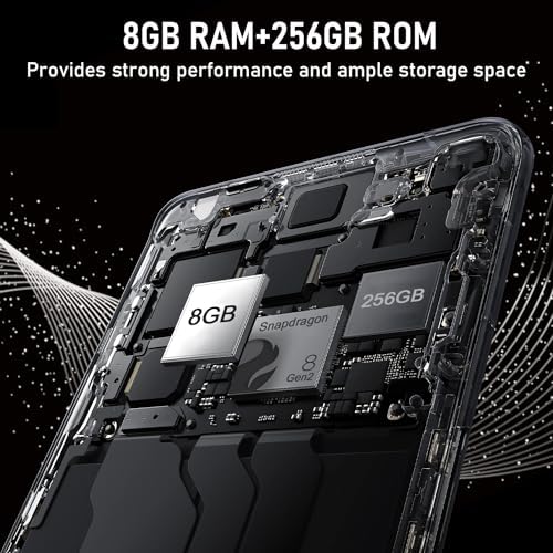 Teléfono Celular Android Desbloqueado S23 Ultra, Teléfono Celular Inteligente Android 13, Procesador de 8 núcleos, 8GB+256GB, Pantalla HD de 6.8 pulgadas, Cámara de 50MP+24MP, Batería Extra Grande de 6800 mAh