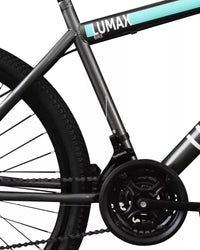 Thumbnail for Bicicleta Lumax Rodado 26 Montaña 21 Cambios Shimano Oferta Color Gris/Celeste/Blanco - #𝑼𝑺𝒉𝒐𝒑