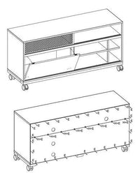 Thumbnail for Rack Mesa De Tv Mueble De Comedor Living C/puerta Corrediza - Tienda Universo