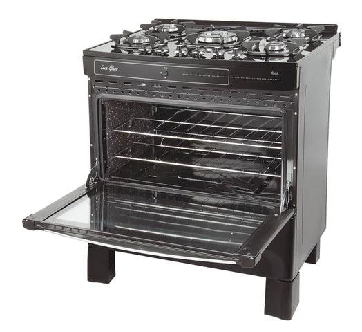 Cocina TEM Luna Glass Super Gas 5H Horno Doble Parrilla Mesada de Cristal Templado - Tienda Universo
