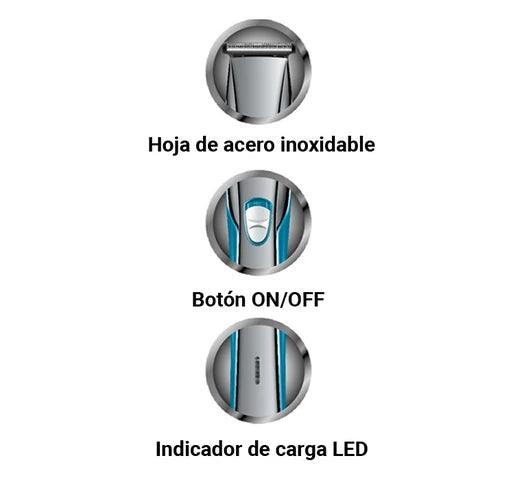Corta Pelo GEEMY GM-6571 Inalámbrica Batería Recargable + 4 Peines y Accesorios - Azul - #𝑼𝑺𝒉𝒐𝒑