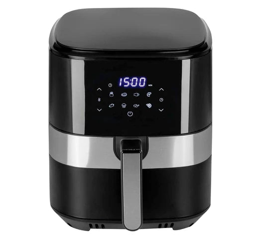 Freidora Sin Aceite GADNIC Digital 1000W 6.5 LITROS Control Táctil + Pinza + Set de Cocina 6 Piezas Fibra de Trigo