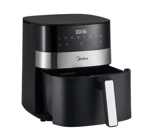 Freidora sin Aceite MIDEA 1700W Gran Capacidad de 6 LITROS, 8 Programas y Tecnología de Aire FluidMAX