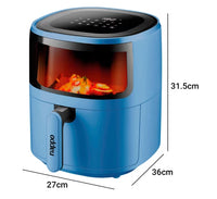 Thumbnail for Freidora sin Aceite NAPPO Digital Extra Grande Capacidad 5.7 LITROS 1500W Luz Interior Visor Transparente Panel Táctil - Azul