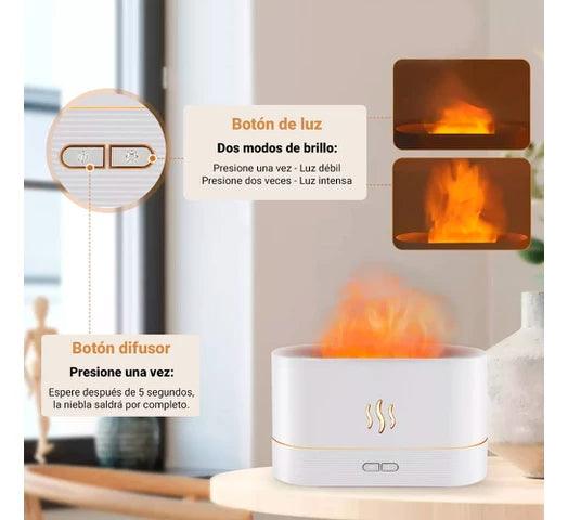 Humidificador Difusor de Aroma GADNIC con Luz y Efecto Llama, Tecnología Ultrasónica - #𝑼𝑺𝒉𝒐𝒑