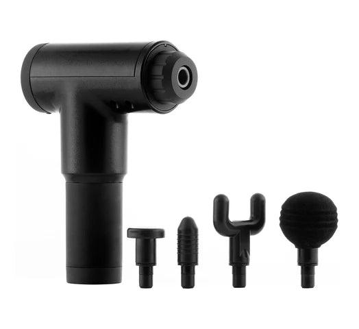 Pistola de Masajes Corporal Circulación, Cuello y Espalda con 4 Cabezales Intercambiables Batería Recargable - Negro - #𝑼𝑺𝒉𝒐𝒑