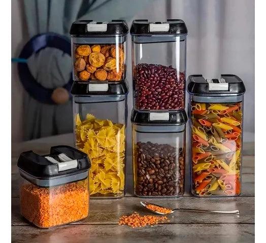 Set de 12 Recipientes Organizadores Apilables con Tapa y Sello de Goma - #𝑼𝑺𝒉𝒐𝒑